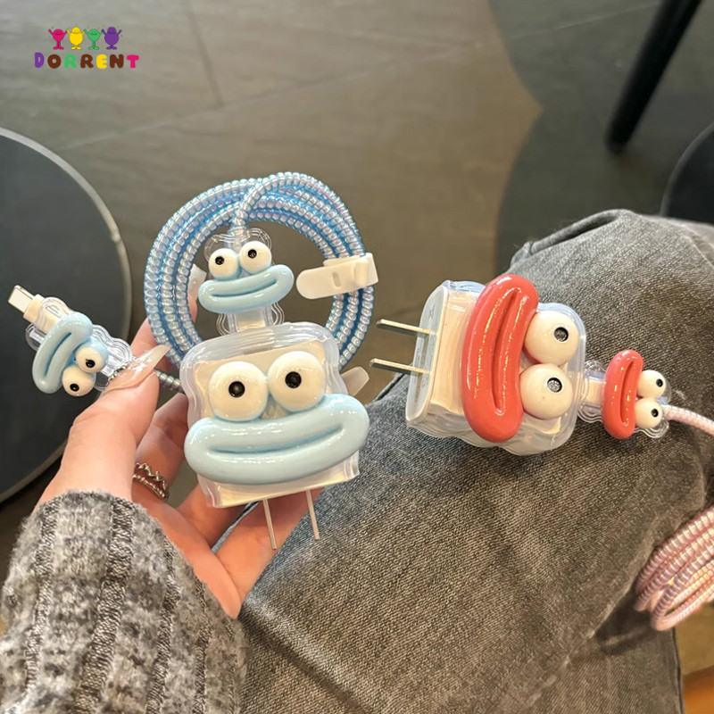 น่าเกลียดน่ารักชาร์จป้องกันกรณีป้องกันการทําลายสายเคเบิลข้อมูลป้องกันกรณีชุดเหมาะสําหรับ ไอพี-ดอร์