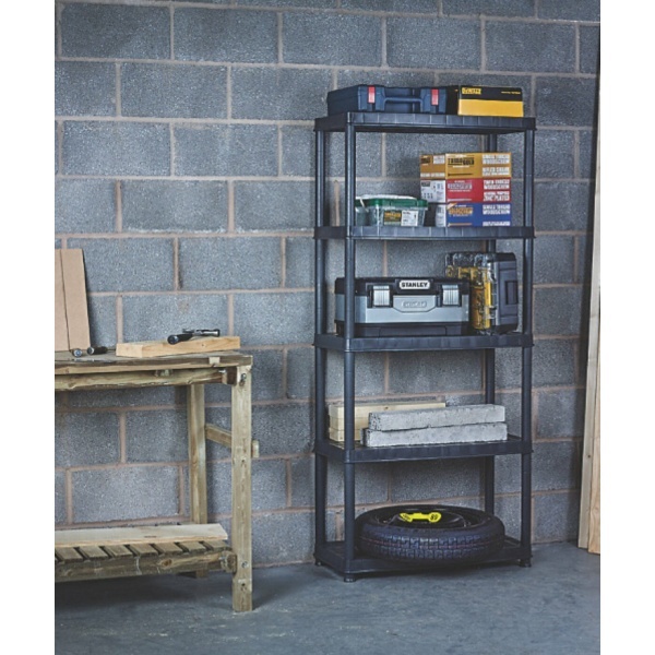 room_shop101 SAKU ชั้นวางของอเนกประสงค์ 5 ชั้น รุ่น TG59940S5 ขนาด 90x44x184 cm. สีดำ