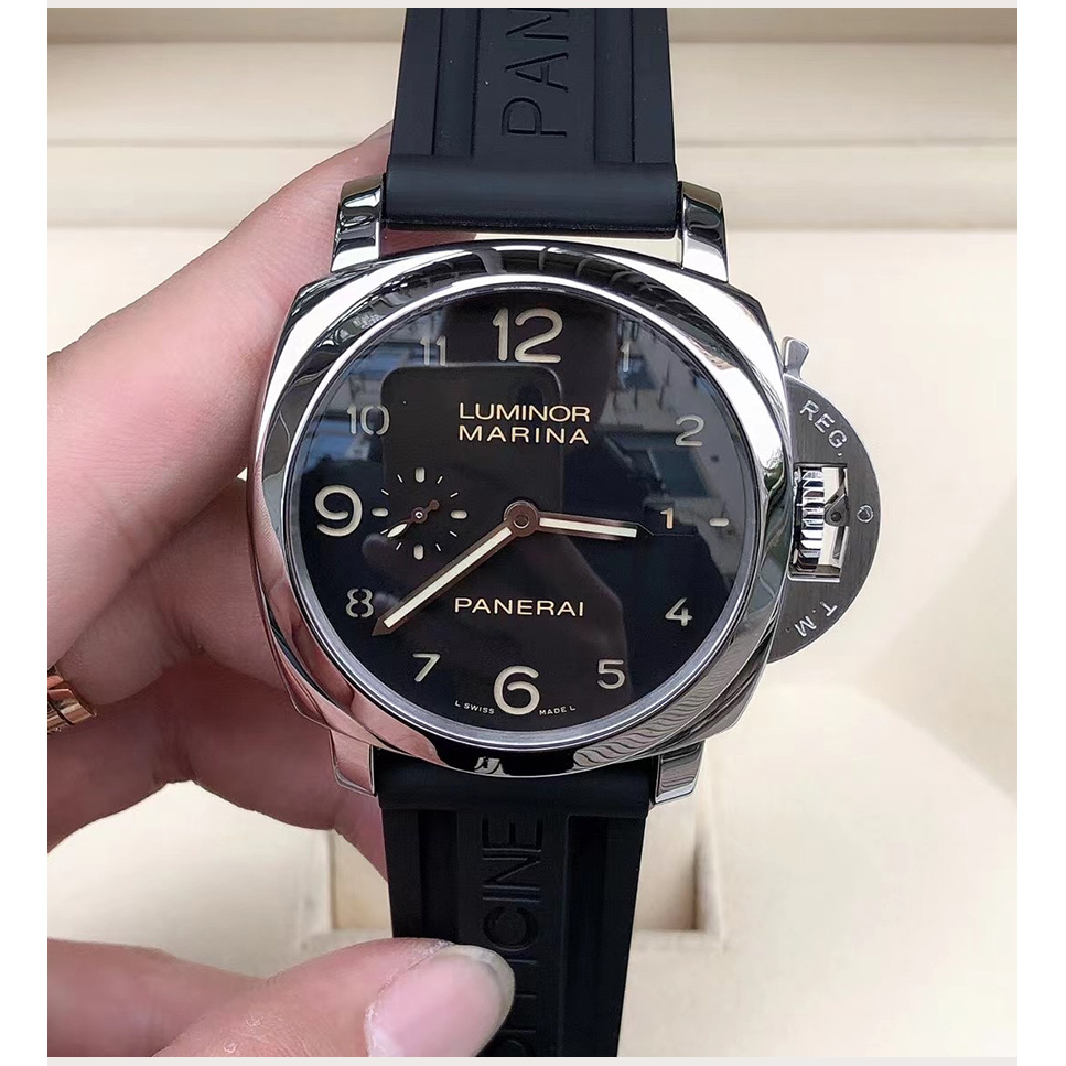 Panerai นาฬิกาผู้ชาย LUMINOR1950 Series นาฬิกากลไกอัตโนมัติผู้ชายของแท้ PAM 59