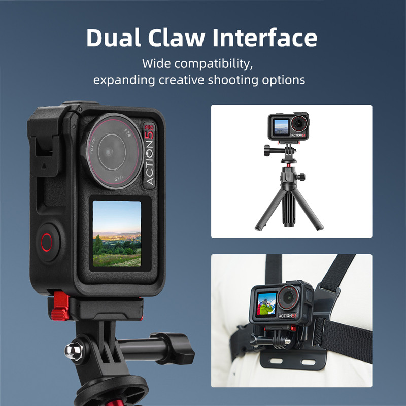 กล้องกีฬา Magnetic Quick Release ฐานสําหรับ DJI Osmo Action 5 Pro/4/3 Quick Release อะแดปเตอร์ฐานขยาย Action 5 Pro อุปกรณ์เสริมฐานอะแดปเตอร์