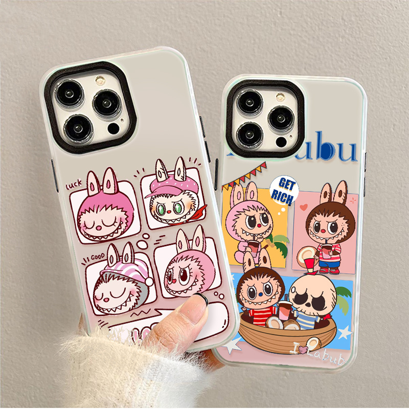 น่ารัก Labubuคสไอโฟน12/11 iphone15/14/13 pro max 8/7/xr/xs TPU ป้องกันการตก โปร่งแสง soft case