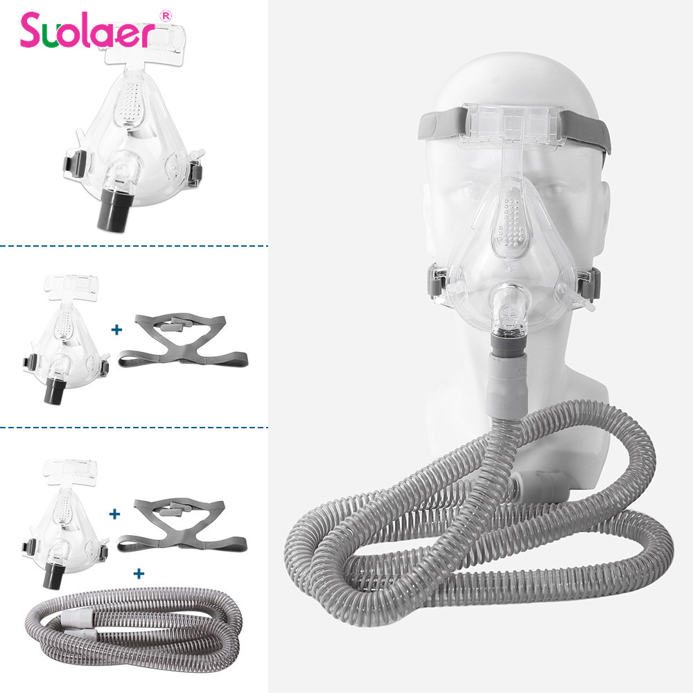 Suolaer CPAP หน้ากากเต็มหน้าจมูกปากหน้ากาก Auto CPAP Anti Snoring Sleep Apnea Sleep Aiding จมูก Full Face หน้ากากช่วยหายใจ