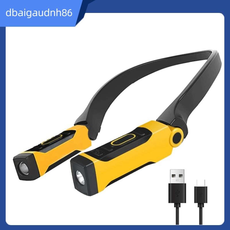 READY Stockrechargeable USB Reading Lamp Neck Book Light, 2 ระดับความสว่าง, Bendable สําหรับอ่านหนังสือ, Camping, Repairing