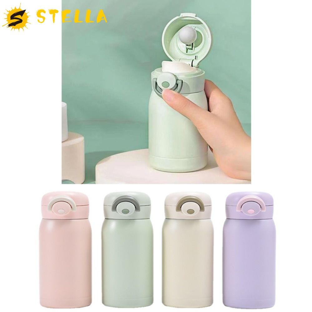 กระติกน้ําสูญญากาศ STELLA, 220/320ml 304 สแตนเลสมินิกระติกน้ําร้อนถ้วย, แก้วกาแฟความร้อนขนาดเล็กความจุ Pop-up ล็อคแก้วหญิง