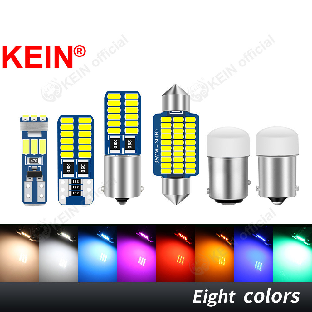 Kein 2PCS รถเพดานโดมไฟ 31 มม.T5 T10 Led BA9S T4W Festoon 28 มม.36 มม.39 มม.41 มม.1156 P21W 1157 P21/