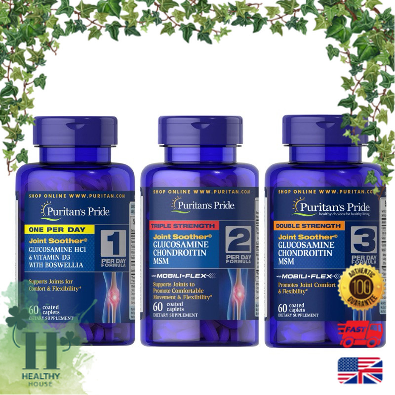 พร้อมส่ง Puritan's Pride One Per Day Glucosamine Vitamin D3 & Boswellia 1500 mg doctor best schiff