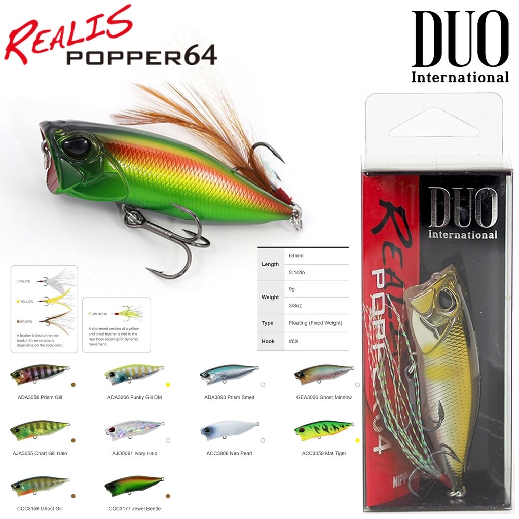 เหยื่อปลอม DUO REALIS POPPER 64