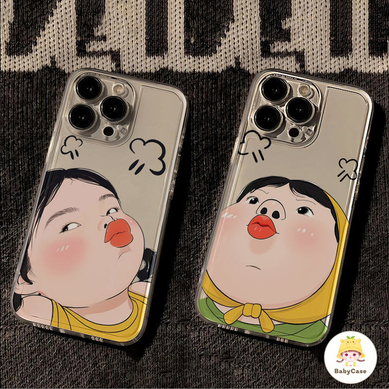 คู่สาวการ์ตูนตลกคู่รัก เคสVivo Y17S Y20 Y15S Y11 Y17 Y21 Y12S Y36 Y12 Y27 Y20i Y30 Y15 Y91C Y20s Y16 Y91 Y35 V29 V27