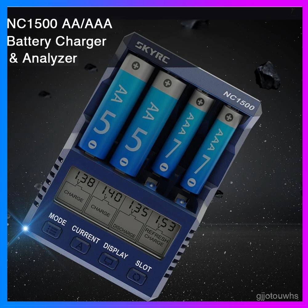 FLP SKYRC NC1500 4-Slot Smart Battery Charger Discharger & Analyzer for AA/AAA Ni-MH Battery