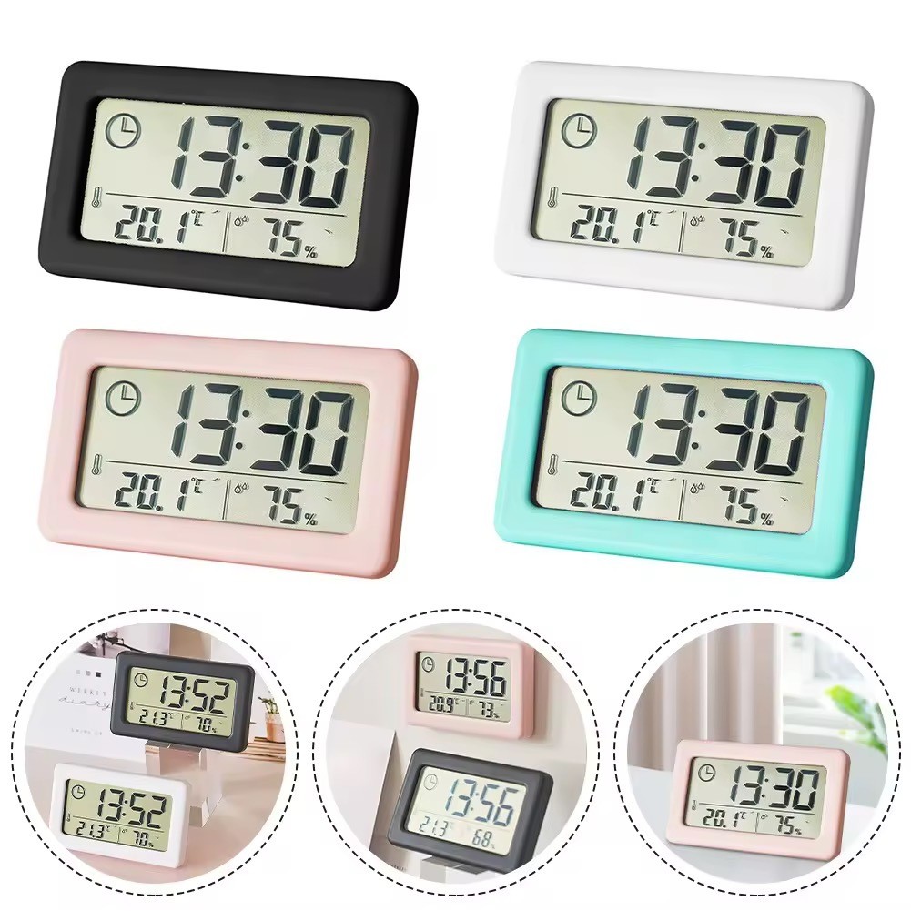 🔥ใหม่ล่าสุด!นาฬิกาปลุกดิจิทัลอิเล็กทรอนิกส์ ตั้งโต๊ะ ขนาดเล็ก แบบพกพา อุณหภูมิ ความชื้น แบบเรียบง่าย สําหรับห้องนอน
