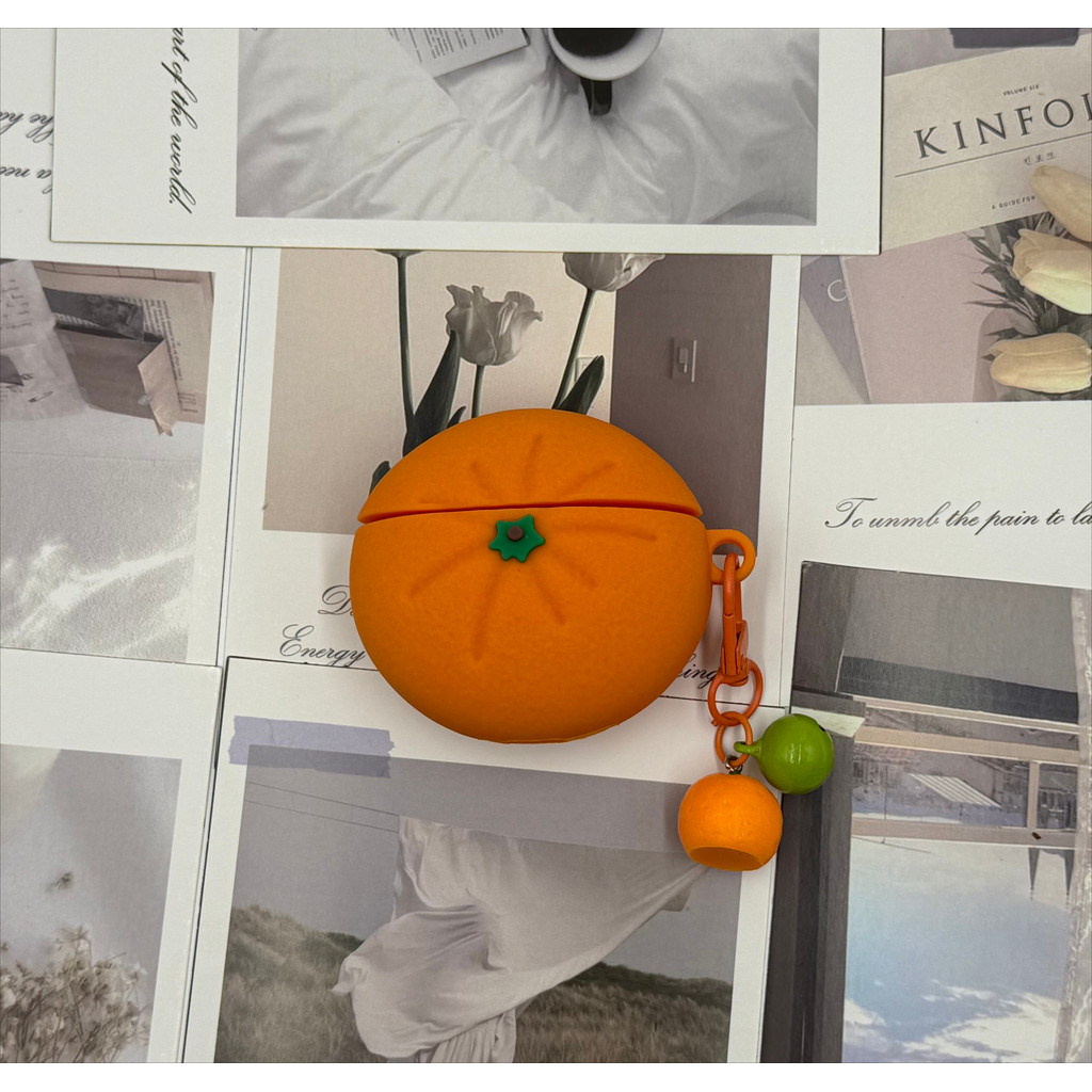 สําหรับ GOOJODOQ J201 J206 เคส Case เคสหูฟัง ลายสีส้มน่ารัก