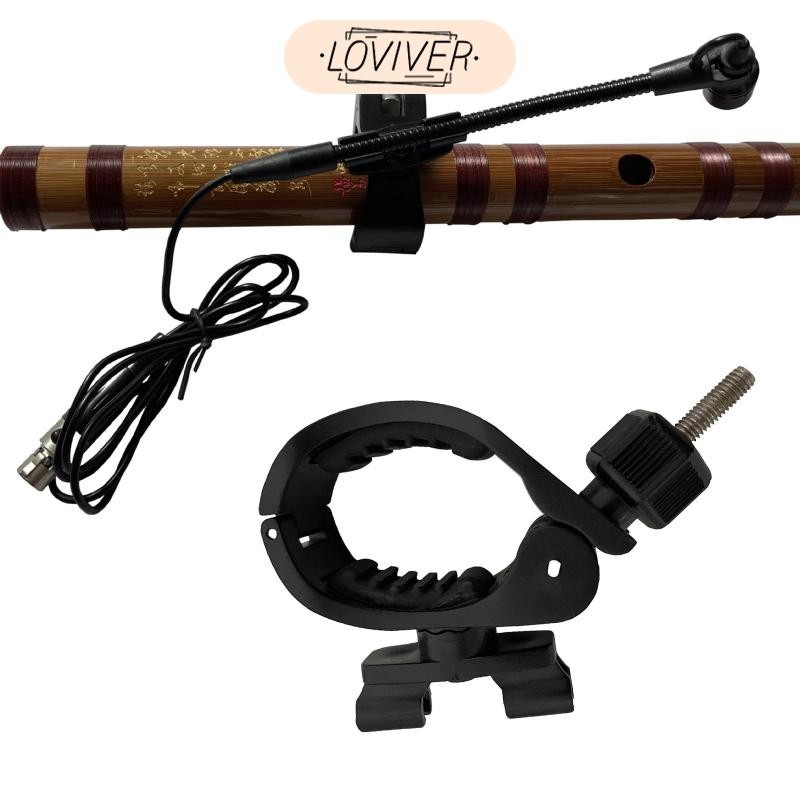 ไมโครโฟนคลิปไมค์คลิปหนีบบนคลิปขลุ่ยสําหรับ Cucurbit Clarinet ขลุ่ย
