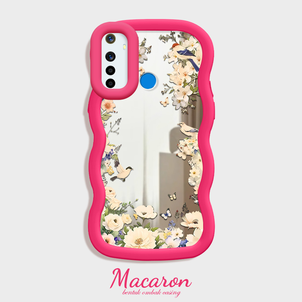 HP เคสโทรศัพท์สําหรับ Realme 5 5i 5S 6i C3 กระจกปลอกโทรศัพท์สีต่างๆกรณีแฟชั่นดอกไม้ Kesing MKL 4031 