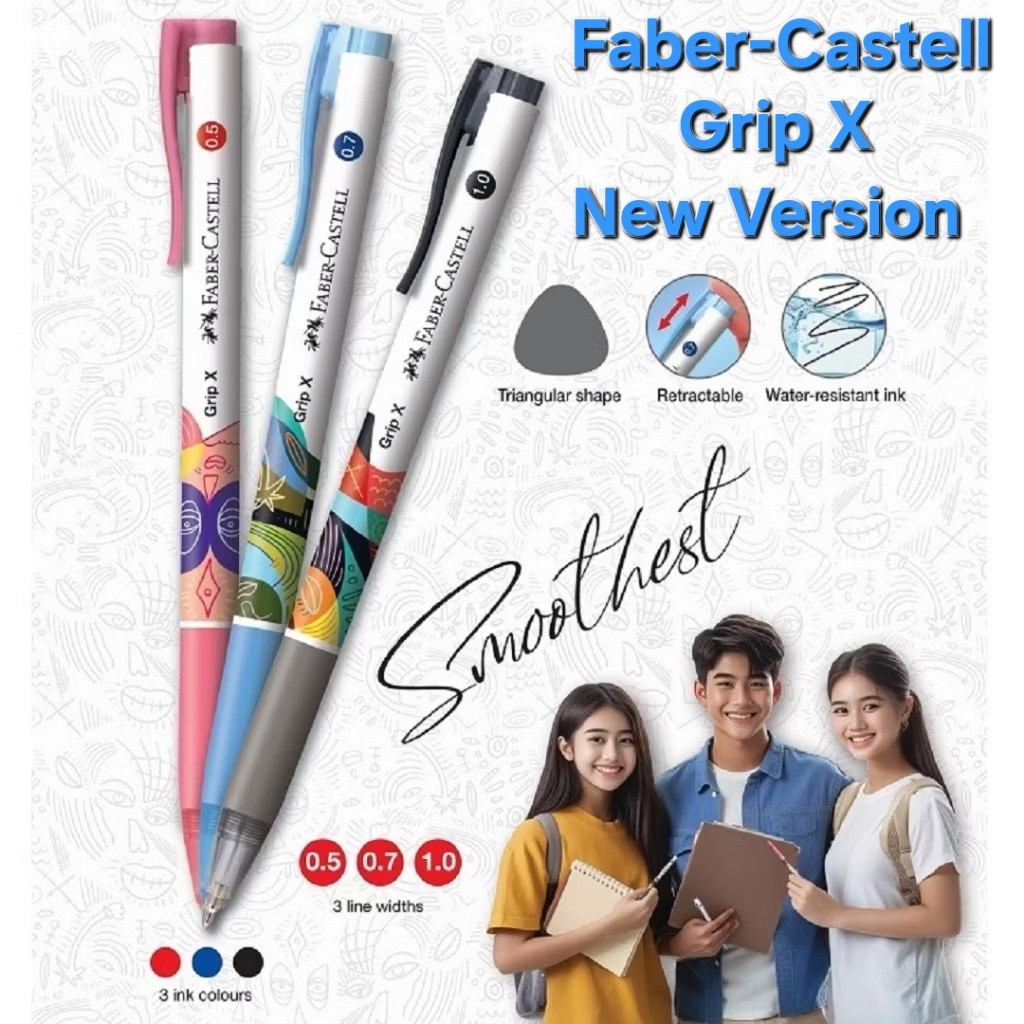 Faber-Castell Grip X Ball Pen (0.5mm/0.7mm/1.0mm) เวอร์ชันใหม่
