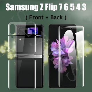 สําหรับ Samsung Galaxy Z Flip 7 6 5 4 3 ฟิล์มโปร่งใสคลุมทั้งหมดปกป้องหน้าจอ Anti-Scratch Hydrogel ฟิล์มสําหรับ Samsung Galaxy Z Flip7 Flip6 Flip5 Flip4 Flip3