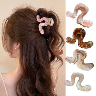 หนีบผมคลิปเส้นเล็กแบบคลื่น สไตล์เกาหลี สำหรับ ponytail