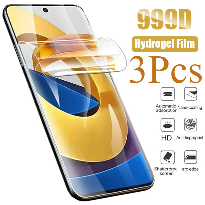 3PCS Hydrogel ฟิล์มสําหรับ Realme GT 5 6 6T 7 7T Pro GT2 GT3 GT5 GT7 Explorer Master 240W Racing คลุ
