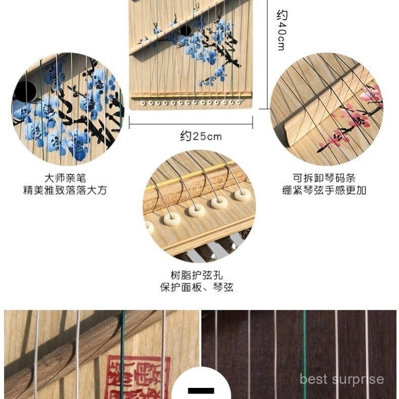 แบบพกพา Guzheng Finger Trainer Finger Training Professional Finger Technique Practice Mini Guzheng F