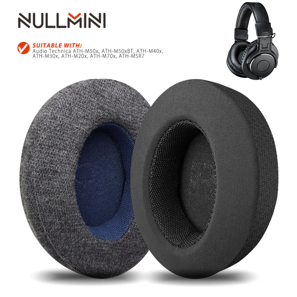 Nullmini Earpads เหมาะสําหรับ Audio-Technica ATH-M50x, M50xBT, M40x, M30x, M20x, MSR7 หูฟังเปลี่ยนเบาะ Earmuffs