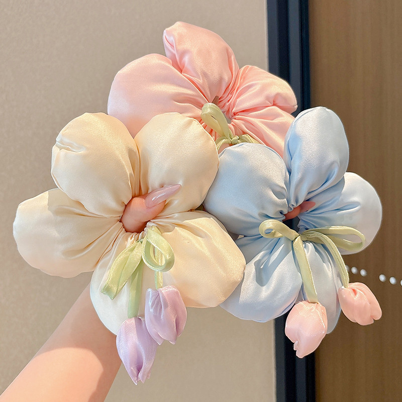 เครื่องประดับผมลายทิวลิปขนาดใหญ่ สไตล์เกาหลี ดูเรียบง่ายและน่ารัก