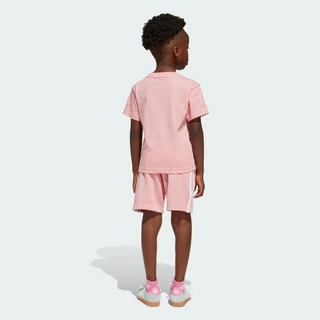 adidas Lifestyle Adicolor Shorts Tee Set Kids Unisex Pink JC9158