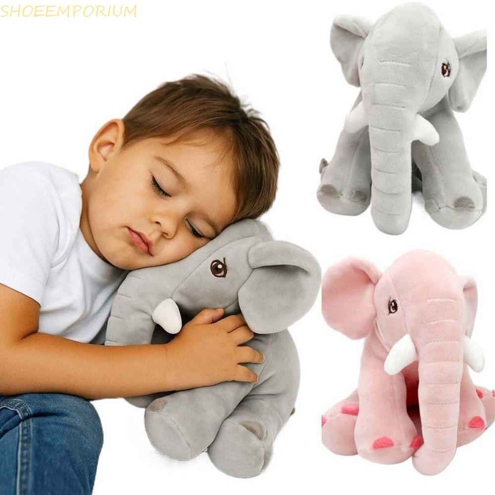 SHOEEMPORIUM เบาะหลังโซฟาช้าง Plush นอน ตุ๊กตาสัตว์ โยน หมอน ของขวัญ Xmas