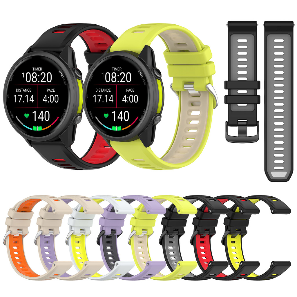 สายซิลิโคนสําหรับผู้เบิกทาง Garmin 970 965 955 945 935 745 สัญชาตญาณ 2 Fenix 5 6 approach S62 S60 Descent G1 กีฬาเปลี่ยนนาฬิกา