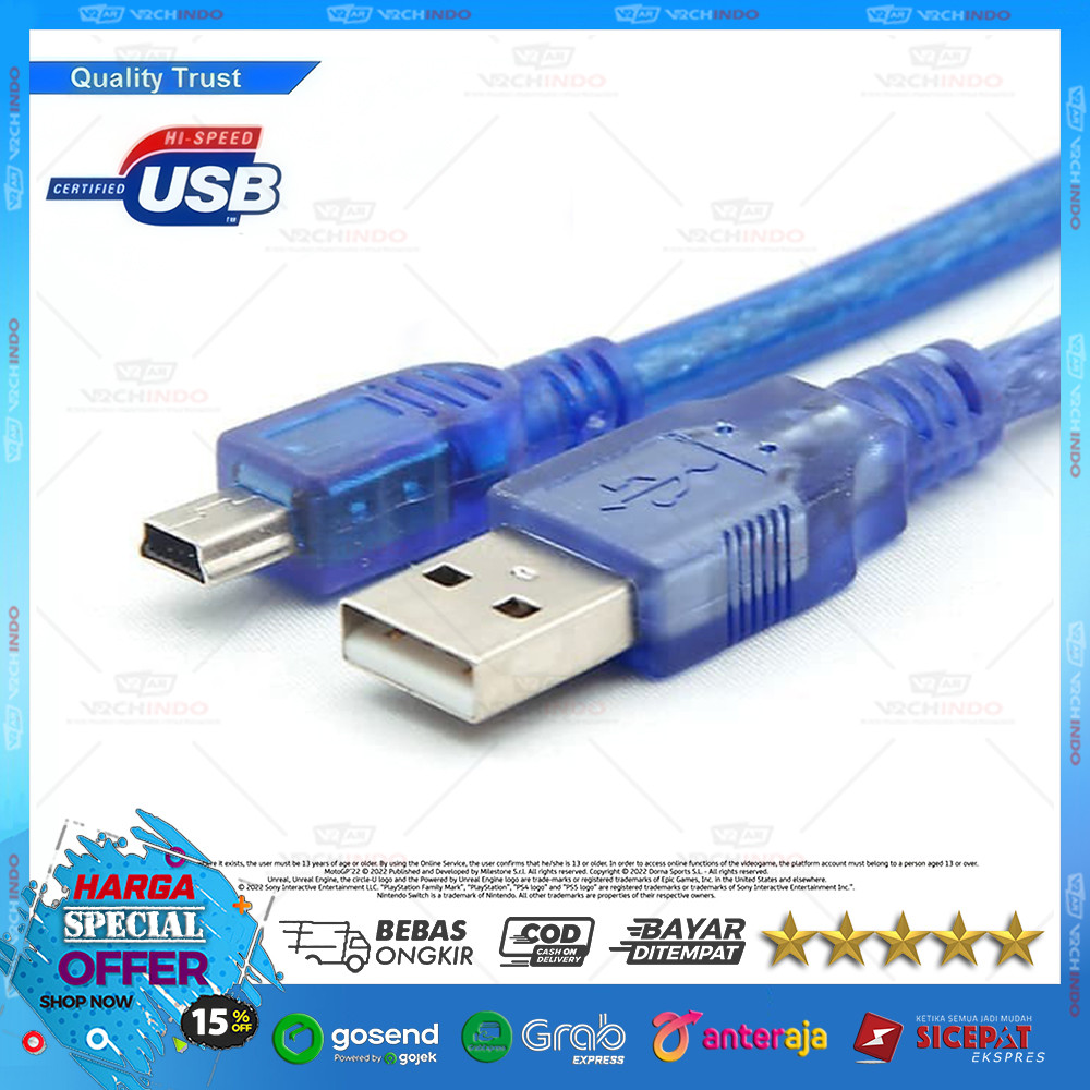 สาย USB A 2.0 ถึง 5 Pin - Male to Male 50CM / 1.5M Meter คุณภาพดี !!