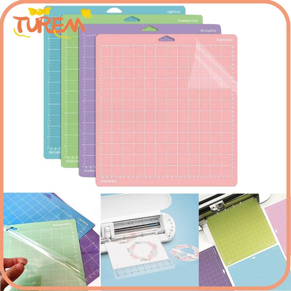 TUREM แผ่นรองตัด, แผ่นรองตัดสต็อกการ์ดหนากาว, PVC แบบพกพา Strong Grip Cameo Silhouette ตัวอักษร|แผ่น