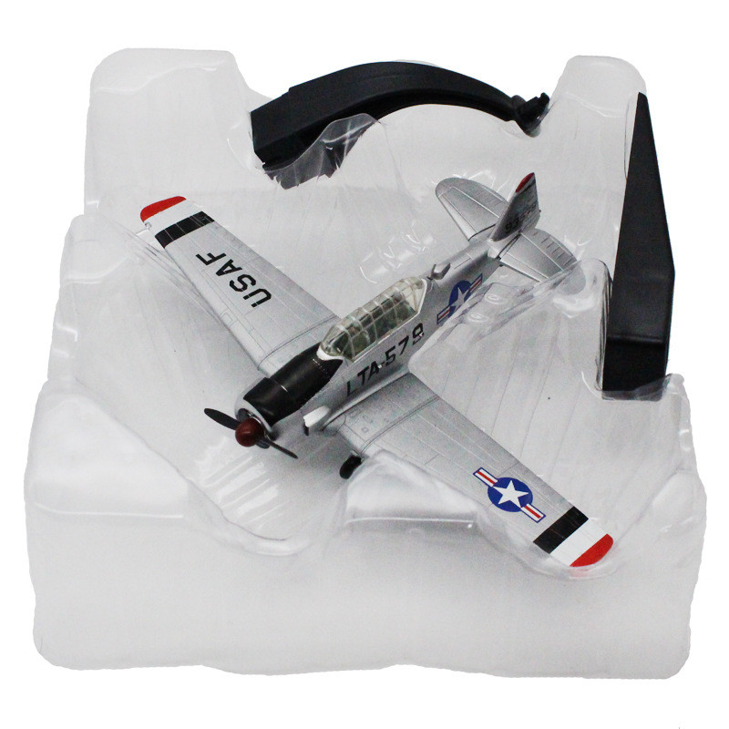 Amir 1: 72 American 1953 Texas LT-6G Silver Training Aircraft Simulation Static Aircraft Model #