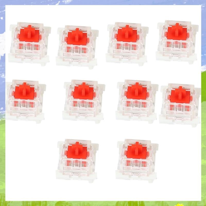 10 ชิ้นพลาสติกสําหรับ Cherry Red 3 Pin MX RGB Mechanical Switch คีย์บอร์ดเปลี่ยน