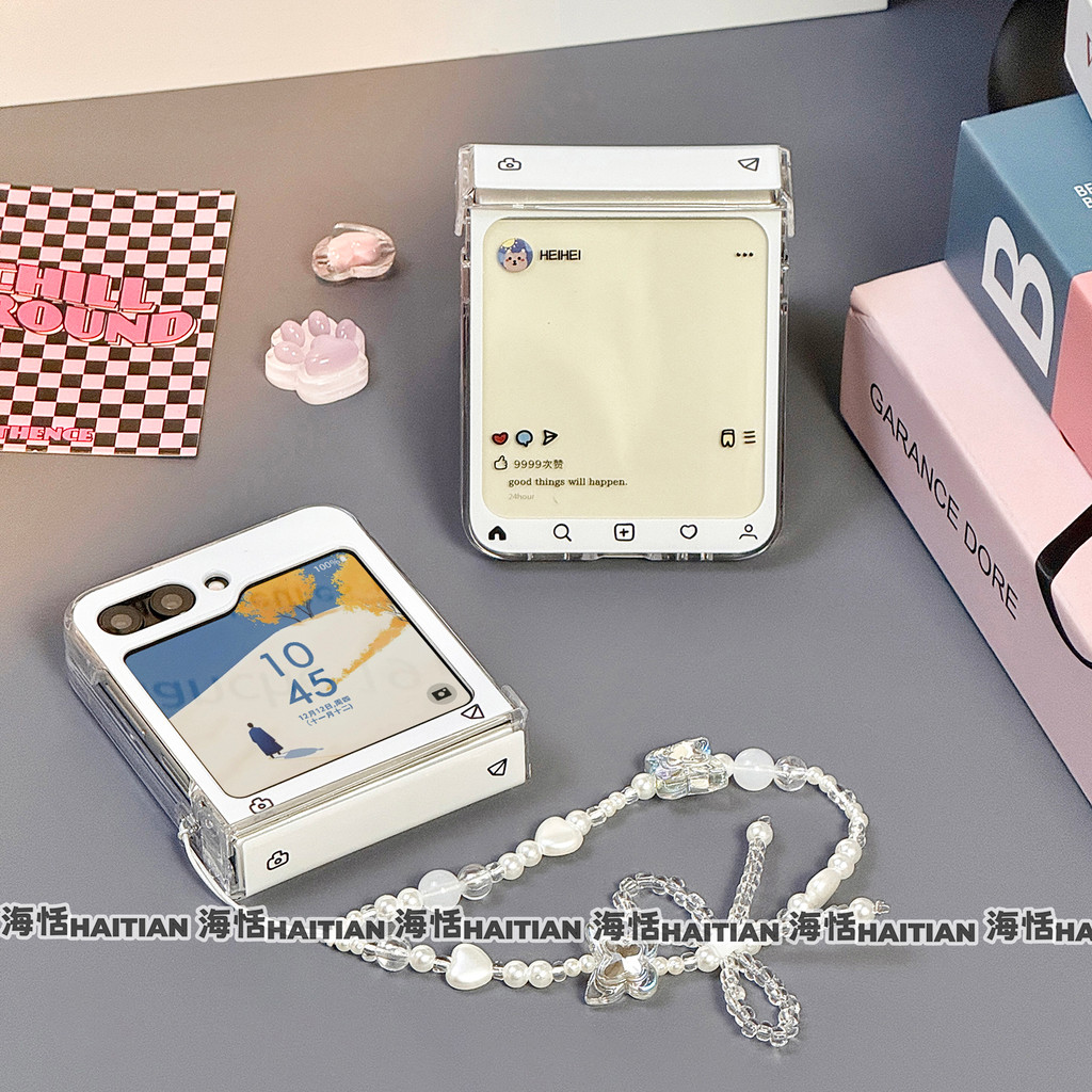 เหมาะสําหรับ Samsung Galaxy ZFlip7 zflip6 โปร่งแสงสีเหลือง Polka Dot Villain วงเล็บเคสโทรศัพท์ Lanyard พับ Hard Shell สําหรับ Z Flip 7 6 5 4 3 5G ปลอก N3Flip ฝาครอบป้องกัน