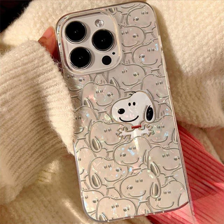 อะนิเมะน่ารัก Snoopy กรณีโทรศัพท์ทั้งหมดรวมป้องกันการตก ไอโฟน11 สำหรับ iphone 12 13 14 15Pro MAX X XS XR XS 7 8Plus