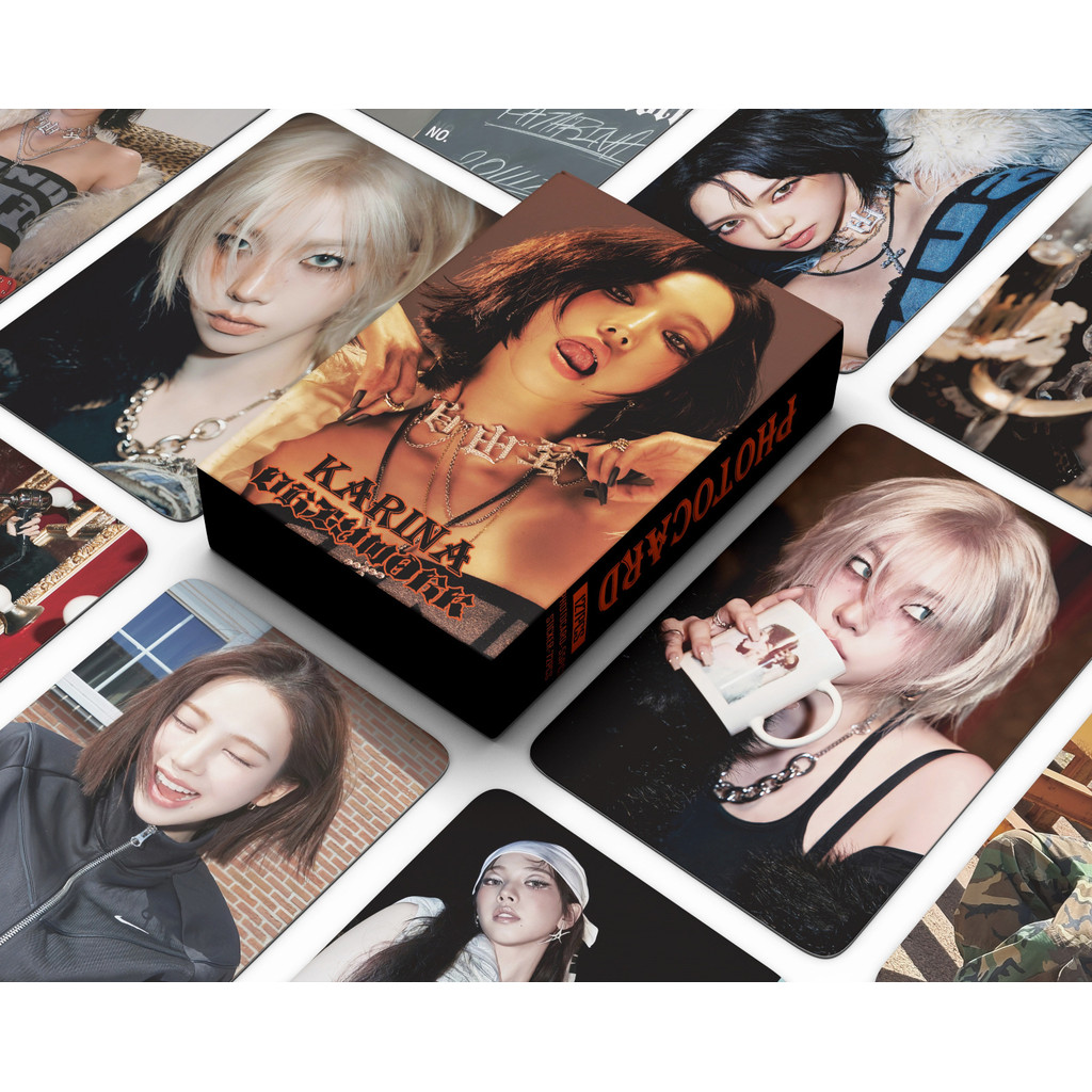 55pcs สกปรกทํางาน Lomo การ์ด Whiplash อัลบั้ม Photocards ฤดูหนาว GISELLE KARINA NING Kpop โปสการ์ดราคาถูก HT