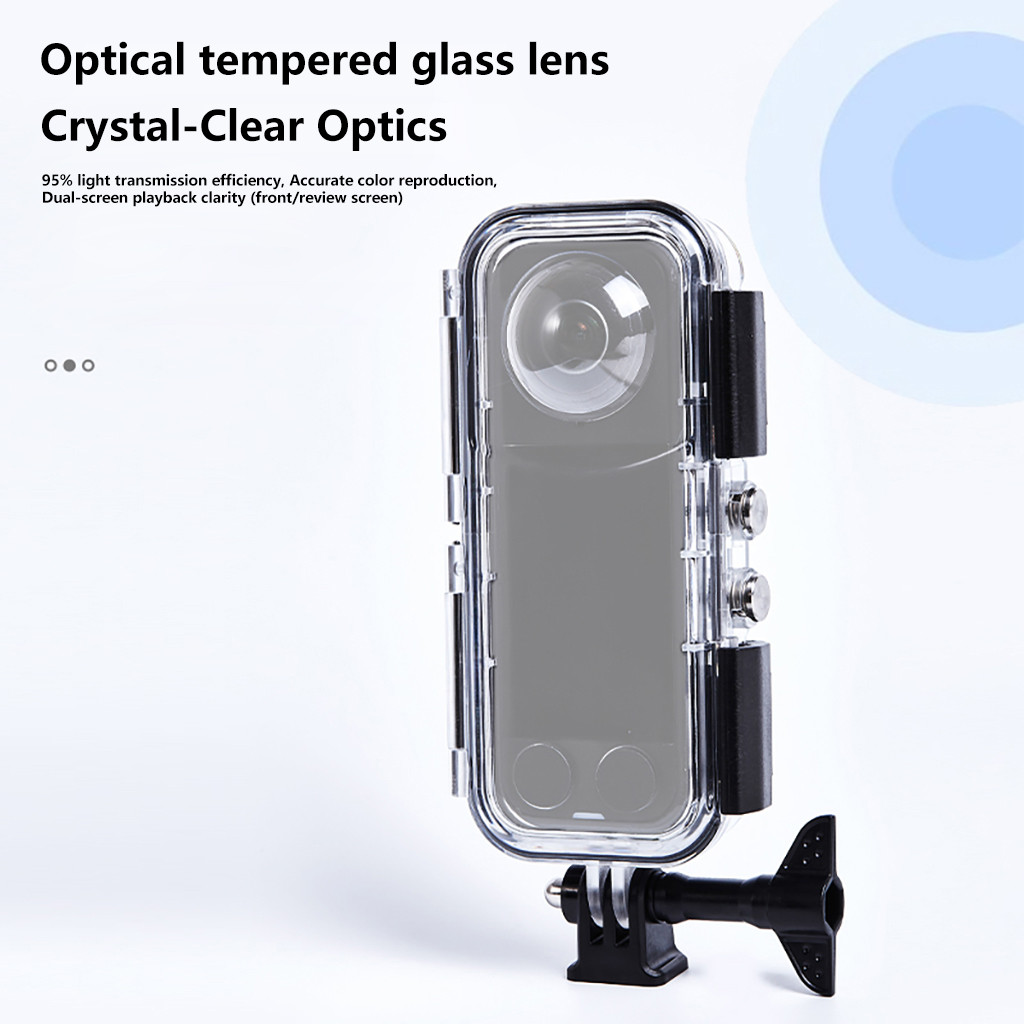 XT-XINTE 45M กันน้ํากรณีดําน้ําที่มองไม่เห็นกรณีใต้น้ําเกราะป้องกันฝาครอบกล้องพาโนรามาสําหรับ Insta3