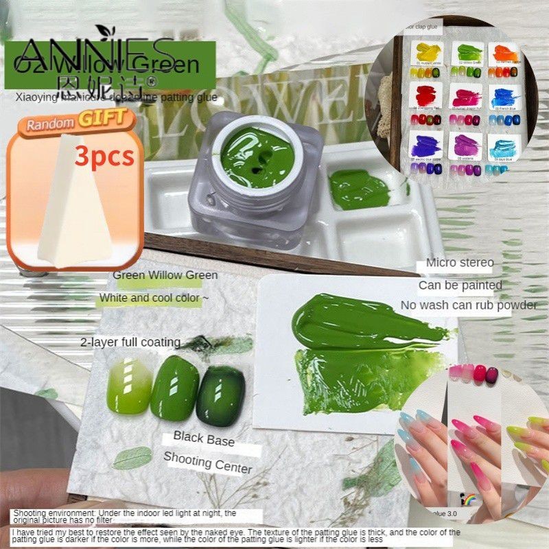 ของขวัญฟรีXEIJAYI 9 สี Pat Painting Gel Nail Gradient Painting Gel Quick Drying Paint-Drawing Immers