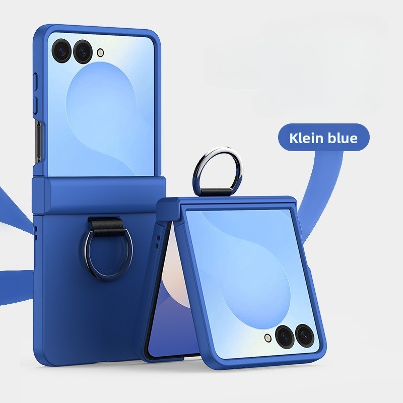 LUKEN ผิวรู้สึกเคสโทรศัพท์แข็งสําหรับ Samsung Galaxy Z Flip 7 FE 6 5 4 3 ZFlip7 พร้อมแหวนบานพับฝาครอบป้องกัน