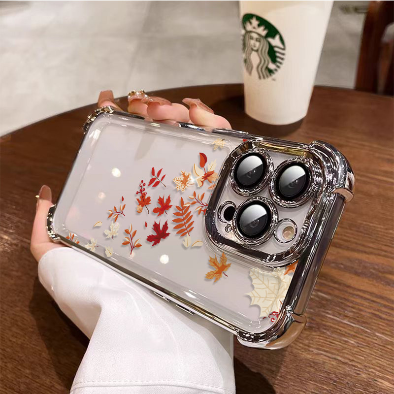 3 In1 Maple Leaf สําหรับ Realme C11 C15 C17 C20 C30 C30S C31 C33 C35 C53 C55 เคสโทรศัพท์ Soft Anti f