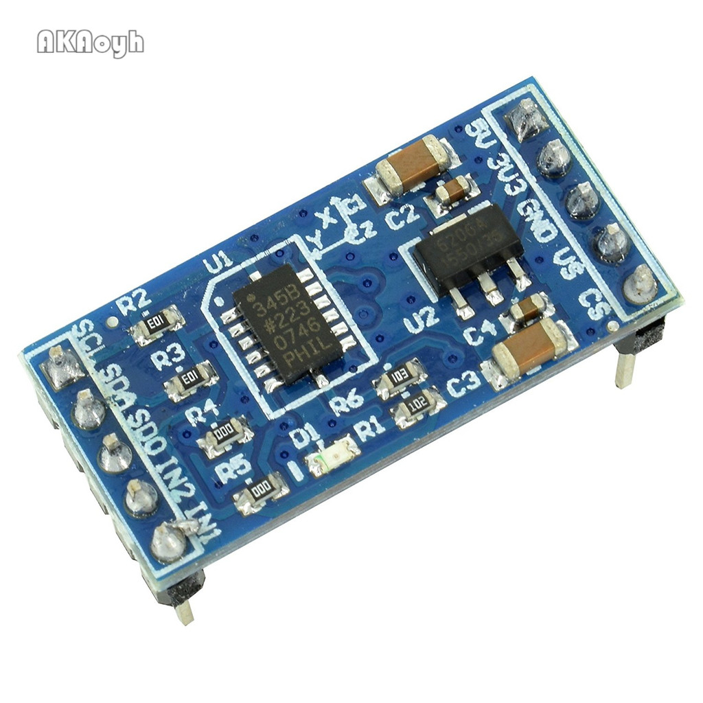 ADXL345 โมดูลเร่งเซ็นเซอร์วัดมุมแบบดิจิตอล