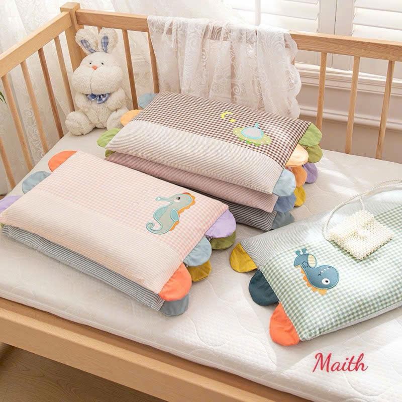 (HOT PILLOW) หมอนเด็กผ้าฝ้ายสุดเท่ลายน่ารักสําหรับเด็กทารกขนาด 30x50 ซม.