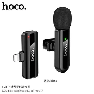 HOCO L20 Series ไมค์ไร้สาย 3in1 ตัดเสียงรบกวน iOS / TC / 3.5mm ไมค์ไลฟ์สด ไมค์อัดเสียง สำหรับสมาร์ทโฟน [VD] hc6