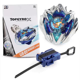 เบเบลด X รุ่น TOPGYRO X เป็นเหล็ก มีที่ชูดกับสายดึงแถมให้ในกล่อง ฝึกทักษะการคิดและกลยุทธ์การต่อสู้