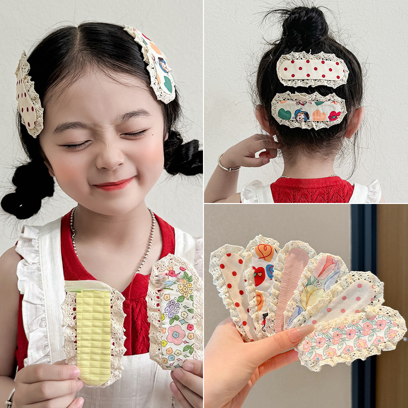 สติกเกอร์ตกแต่งผม Velcro สำหรับเด็ก ลายการ์ตูนน่ารัก เพิ่มความสนุกในการเล่น