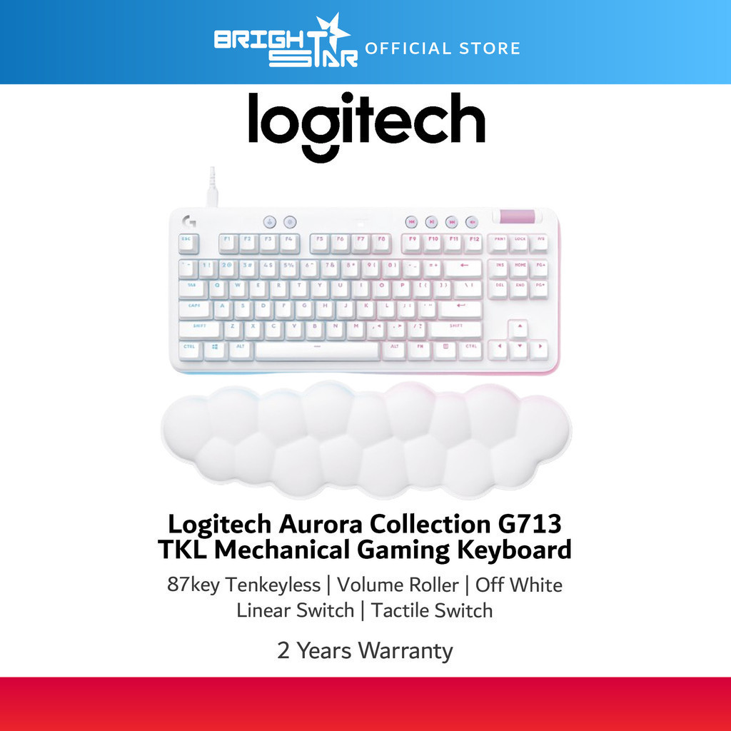 LOGITECH Aurora Collection G713 TKL Mechanical Gaming Keyboard - Linear/Tactile