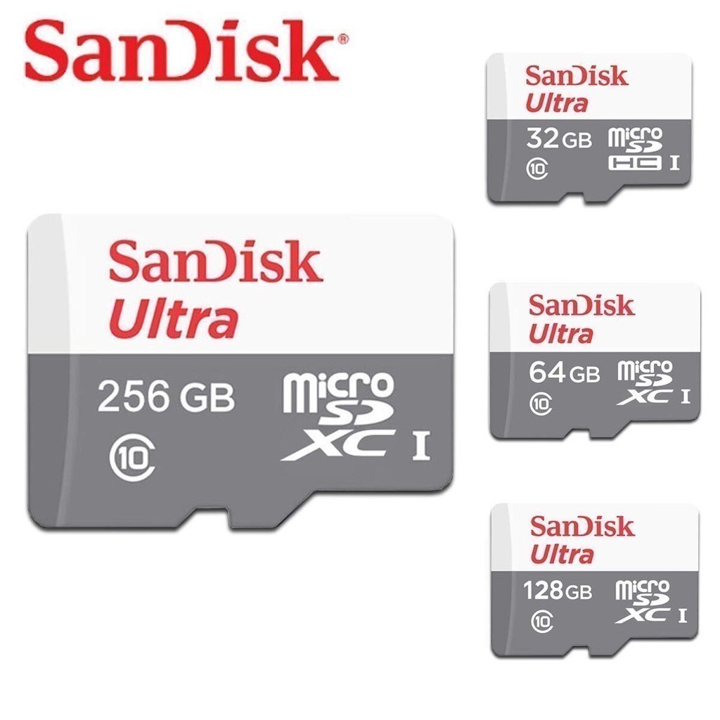 Sandisk Ultra microSDXC/HC Card ความเร็ว100MB/S ความจุ 32GB 64GB 128GB 256GB Cla