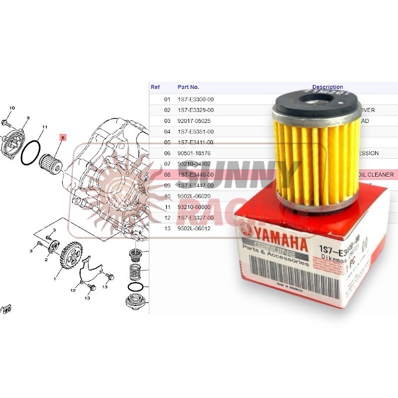 กรองน้ํามันเครื่อง ELEMENT SNIPER 135/150/155 | XMAX | ทีเอฟเอ็กซ์ | R15 คุณภาพสูง 1S7-E3440-00