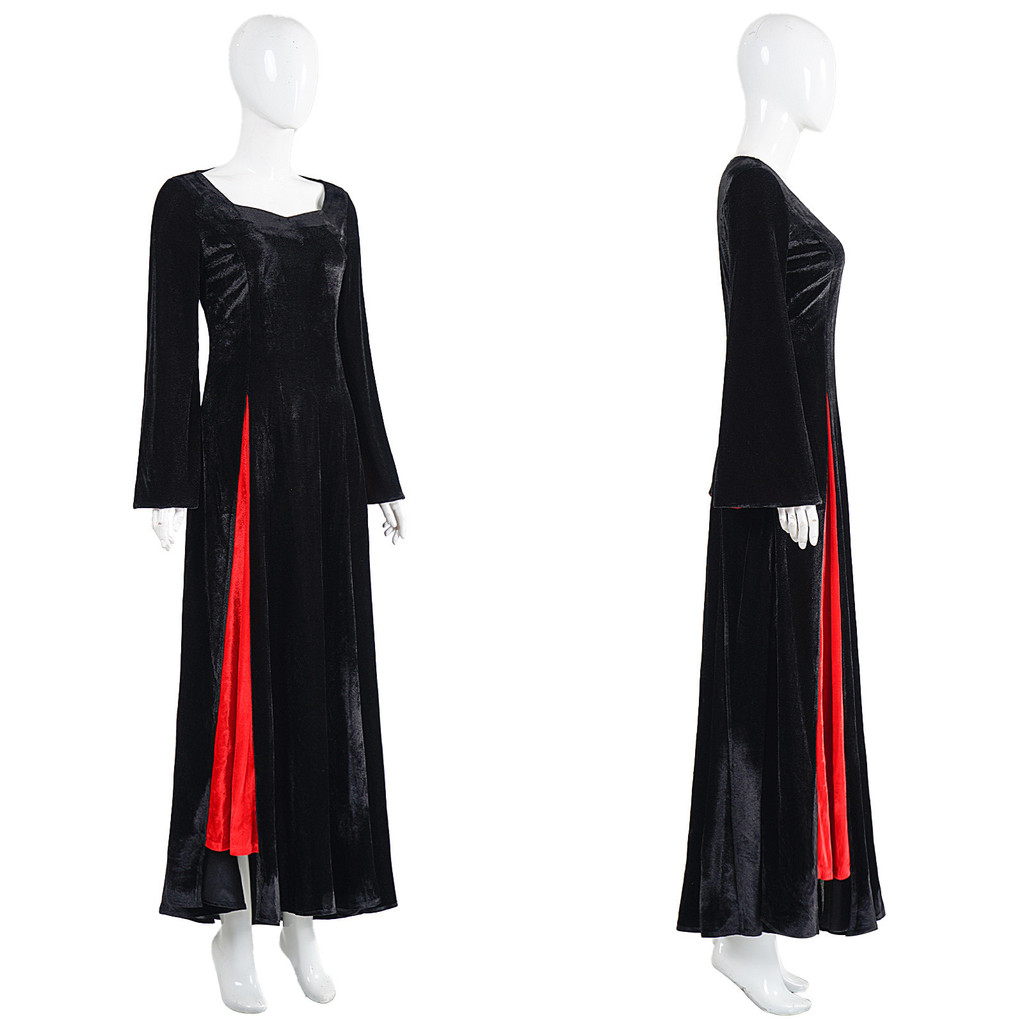 Adams Family Black Dress Second Season Adams Role-Playing Costume