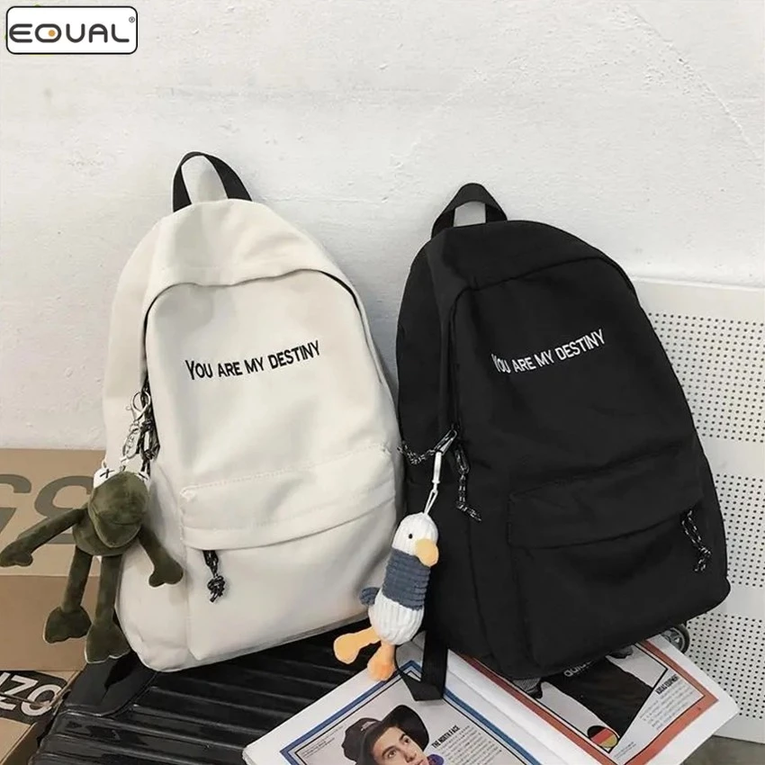 EQUAL กระเป๋า กระเป๋าเป้สะพายหลัง แฟชั่นสไตล์เกาหลี เป้นักเรียน ใส่ของ ใส่เสื้อผ้า มีช่องเก็บของหลายช่อง