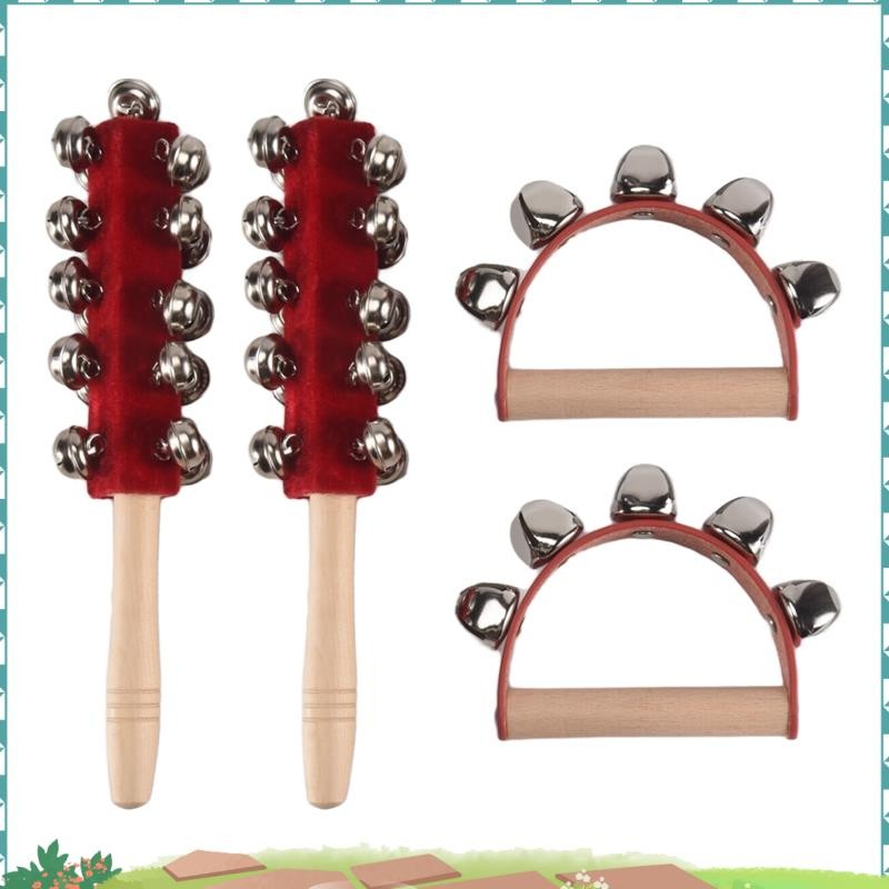 Uejfrdkuwg Jingle Shaker Bells Handhold Bells Rattles เครื่องดนตรี