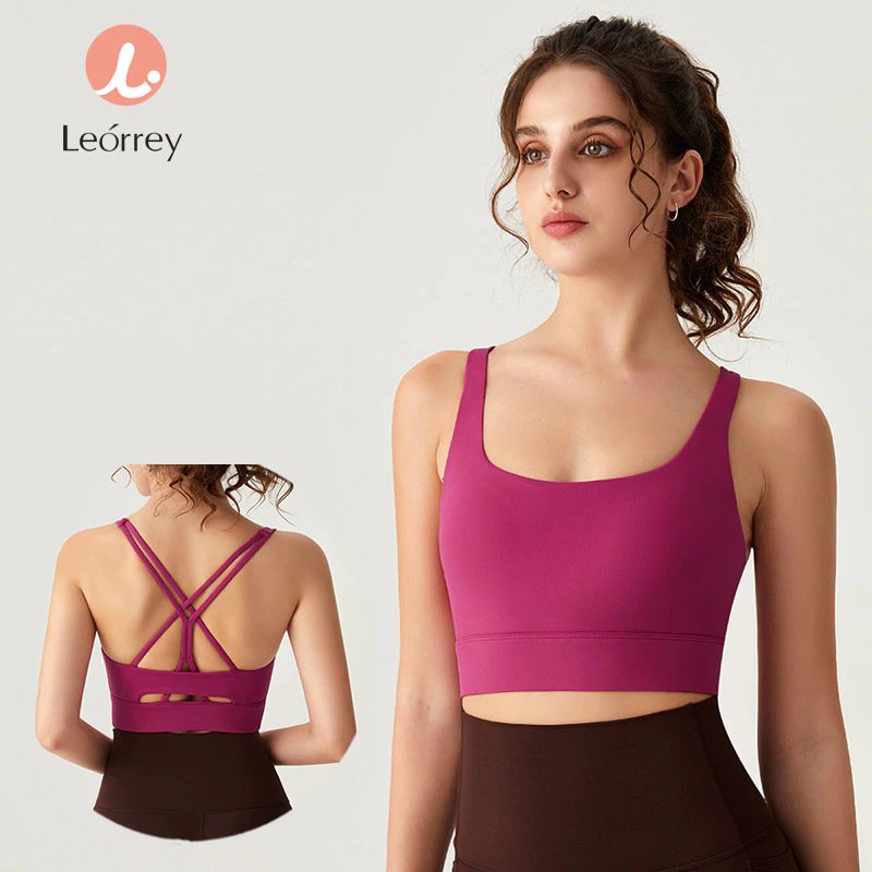 Leorrey สปอร์ตบราไร้โครง ออกกำลังกาย ฟิตเนส โยคะ